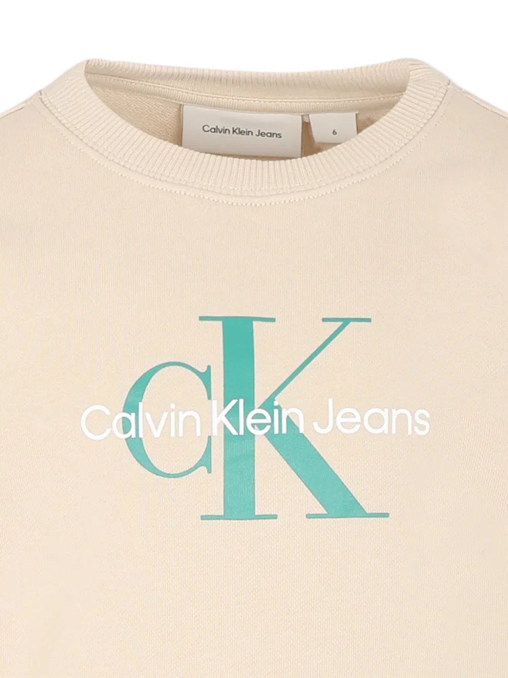 Calvin Klein Kids Sweater met logoprint Beige