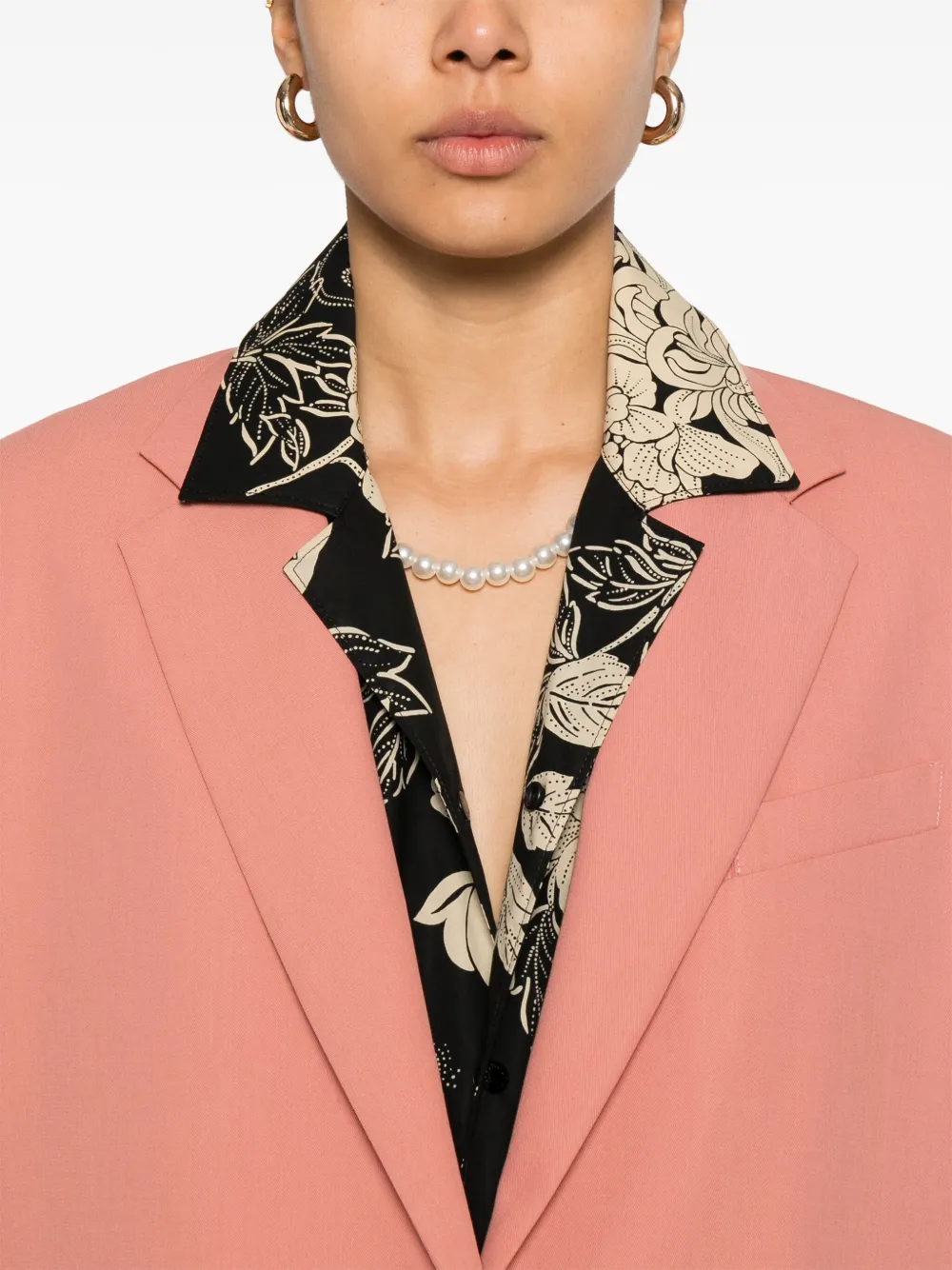 A Paper Kid Blazer met enkele rij knopen Roze
