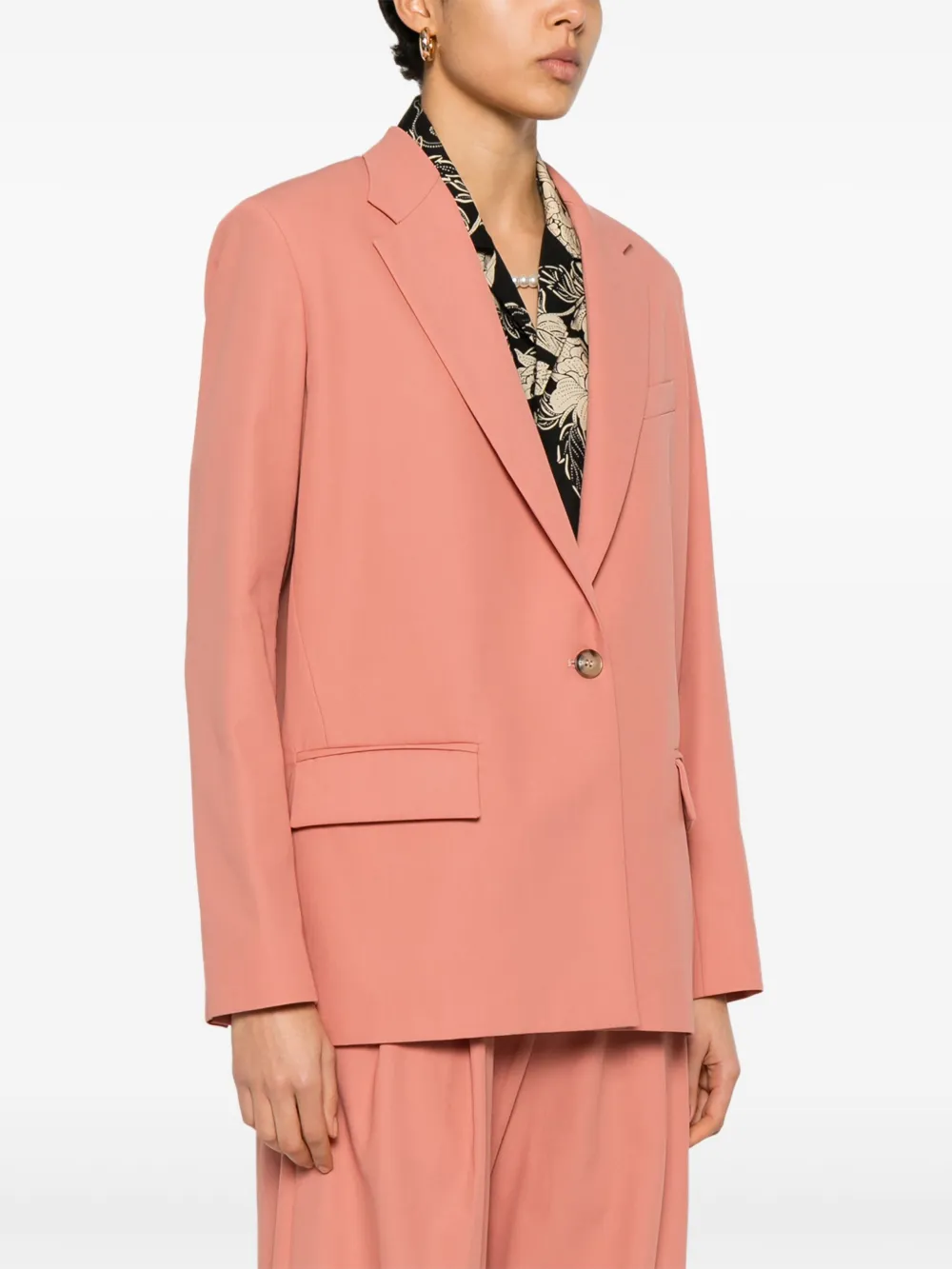 A Paper Kid Blazer met enkele rij knopen Roze