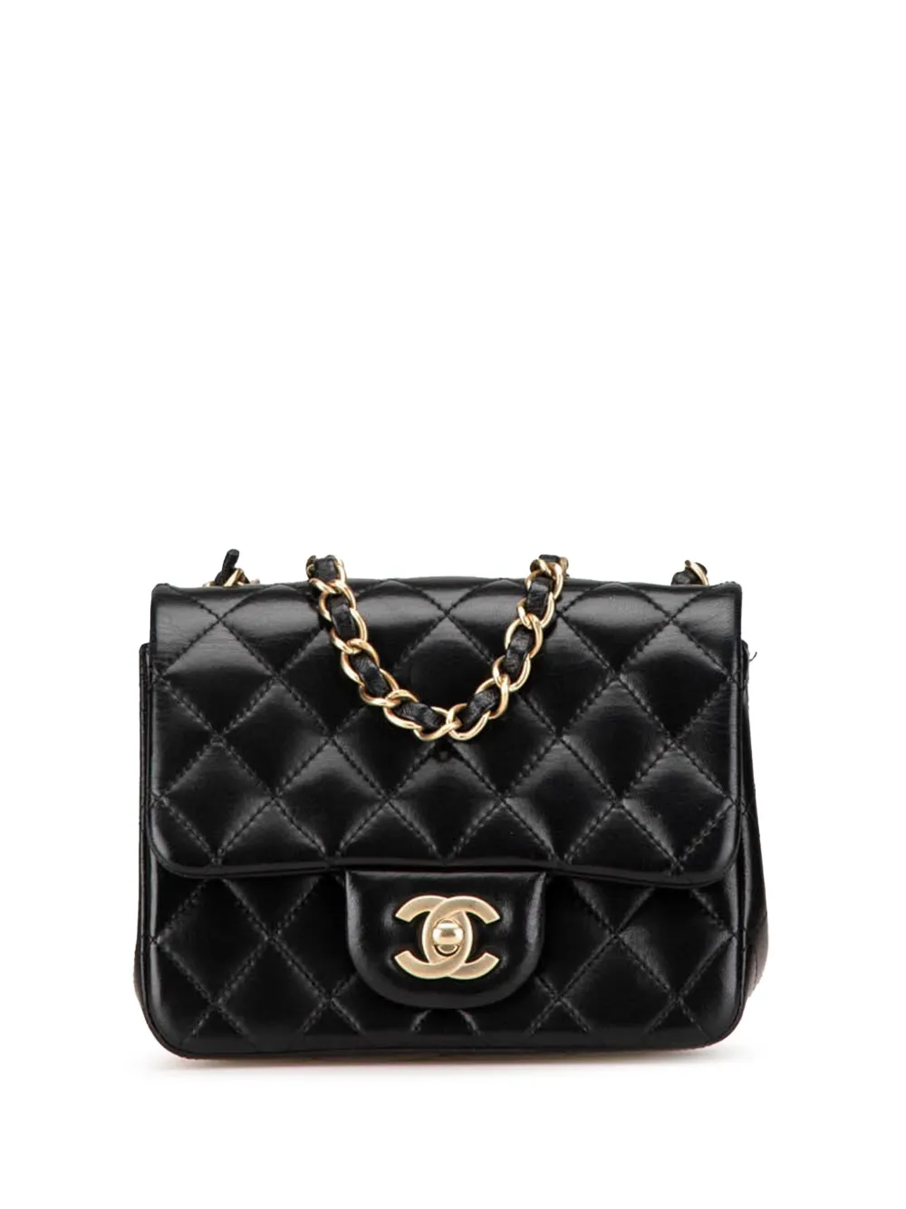 CHANEL Pre-Owned bolsa crossbody Mini Square Classic Lambskin Single Flap 2013-2014 | negro | Image 1