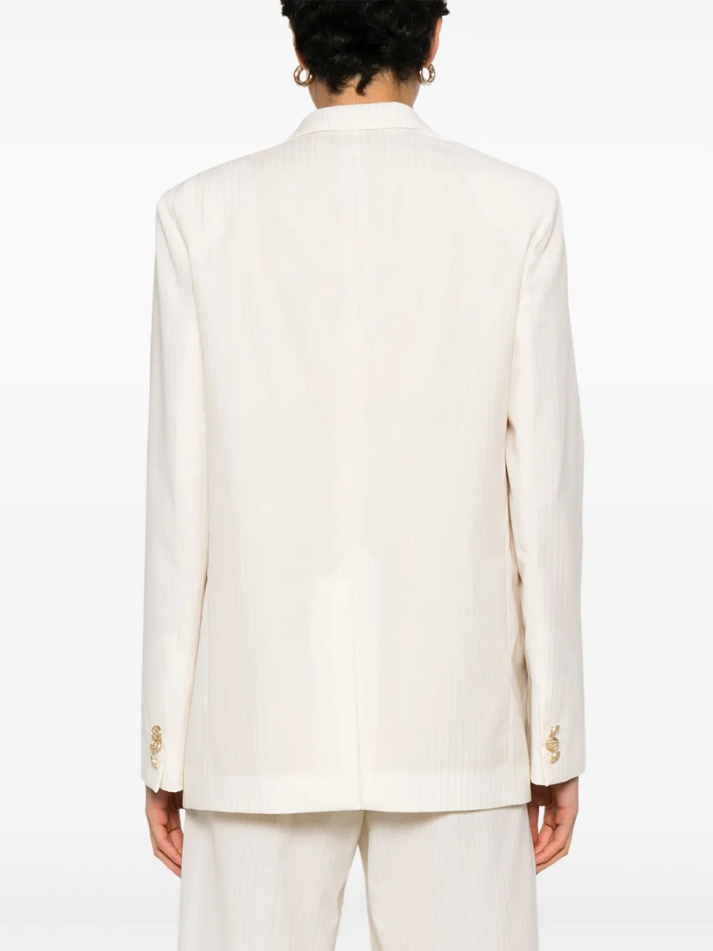 A Paper Kid Blazer met krijtstreep Beige