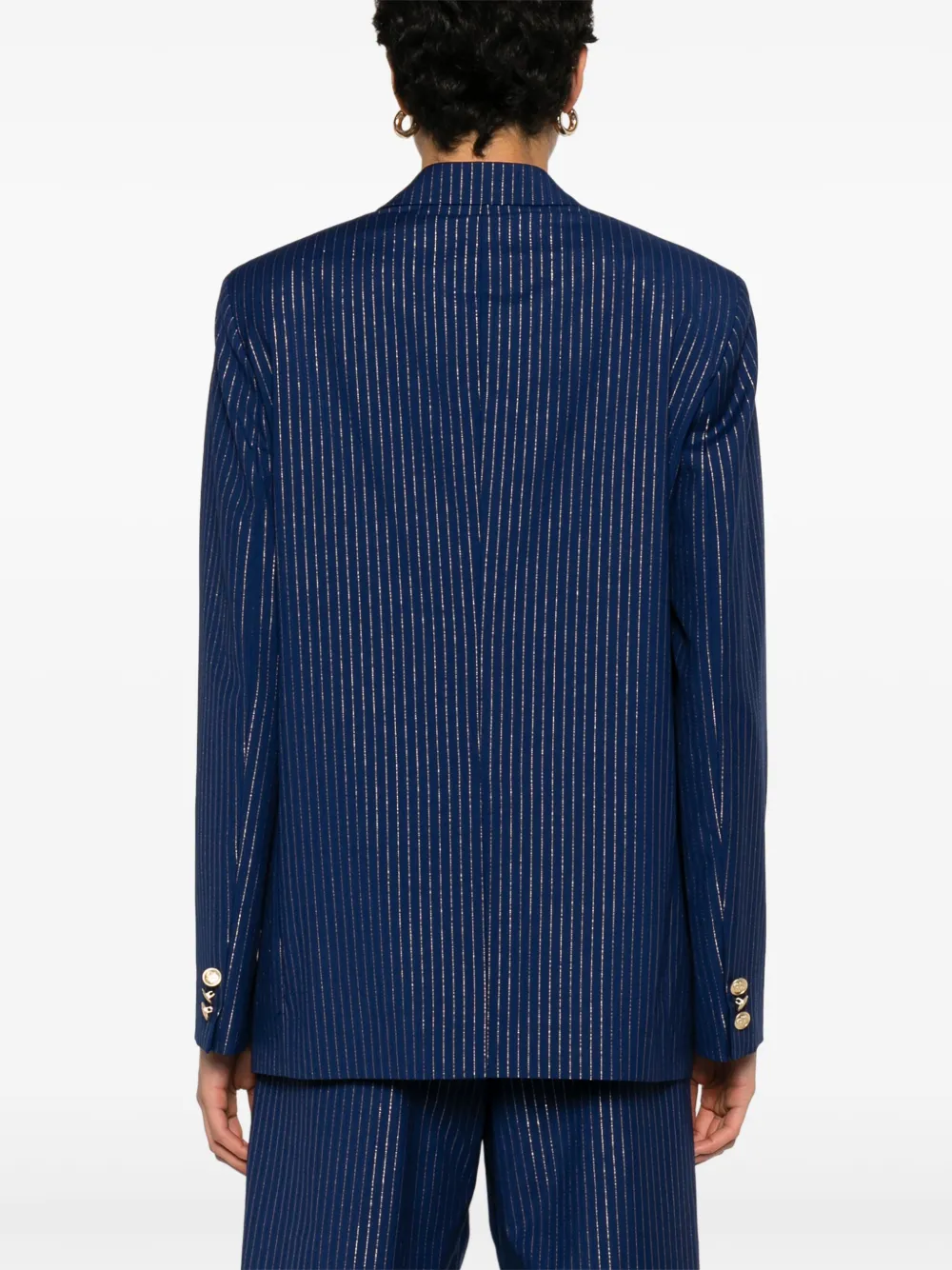 A Paper Kid Blazer met krijtstreep Blauw