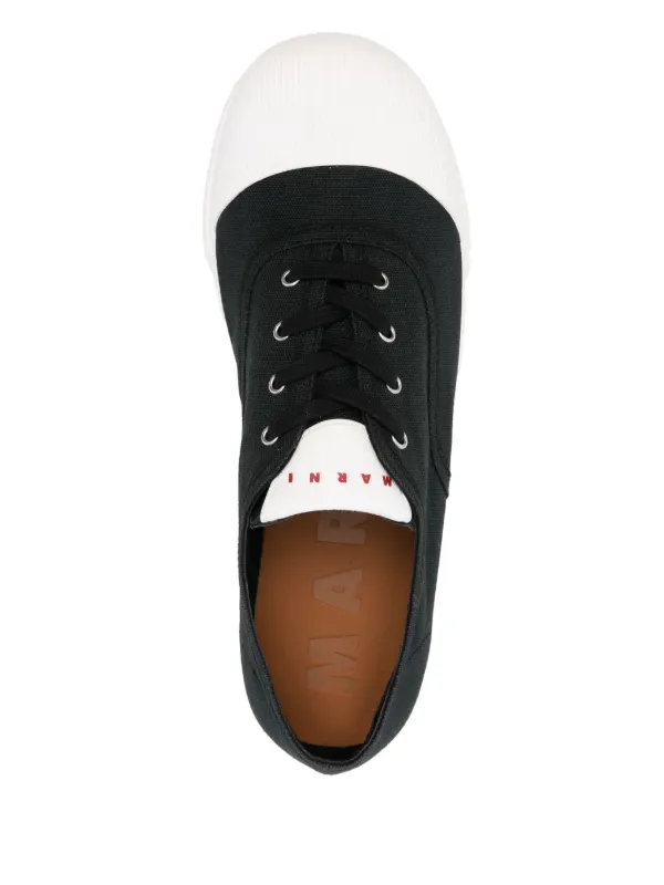 marni　パブロスニーカー　ブラック　キャンバス Marni キャンバス スニーカー | ブラック | FARFETCH JP