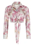 PARAMIDONNA Bloom beach shirt - White