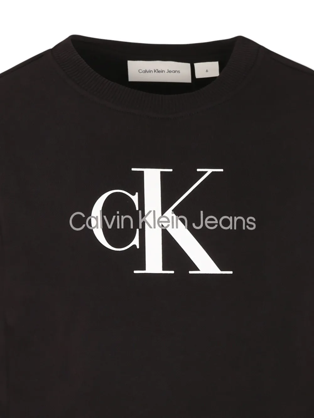 Calvin Klein Kids Sweater met logoprint Zwart