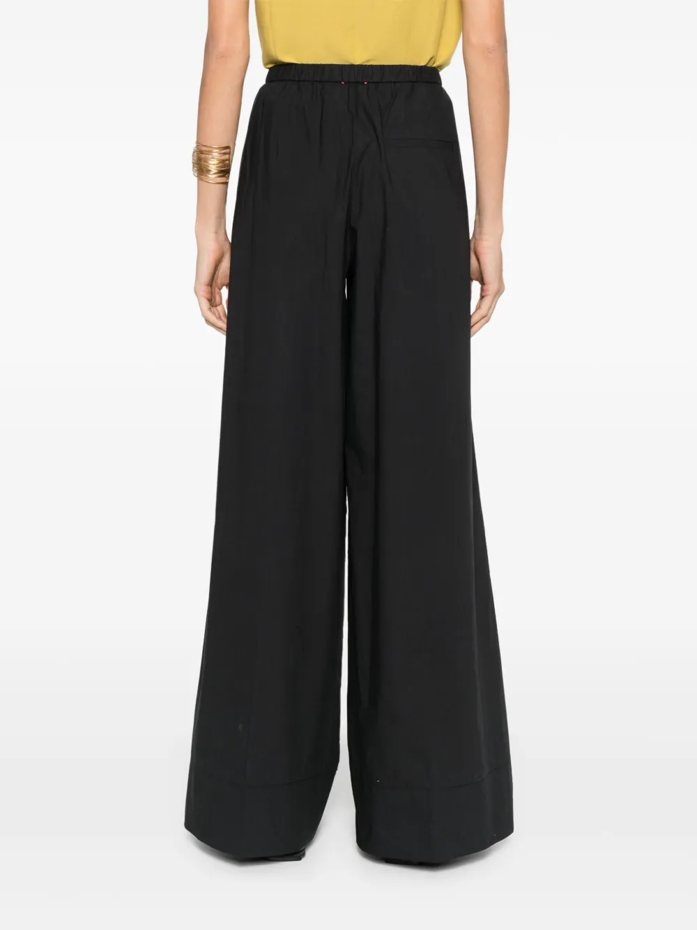 Shop Forte Forte Cotton Wide-leg Trousers