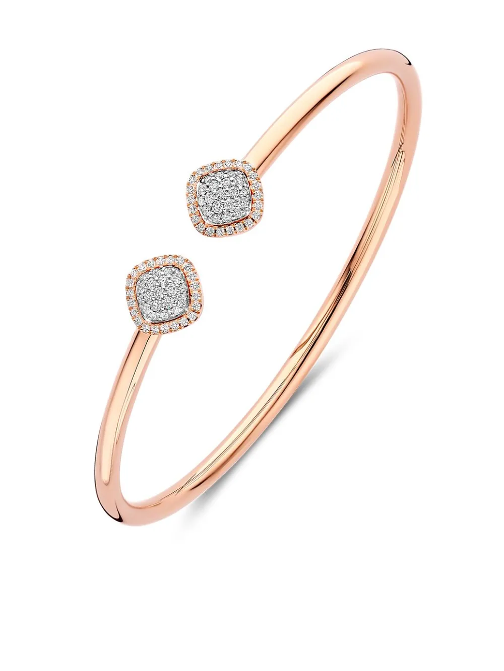 Tirisi Bracciale rigido Milano Sweeties in oro rosa 18 carati con diamanti | Image 2