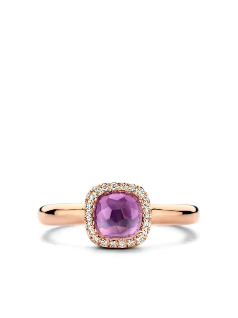 Tirisi Milano Sweeties øreringe i 18 karat rødguld med ametyst og diamant