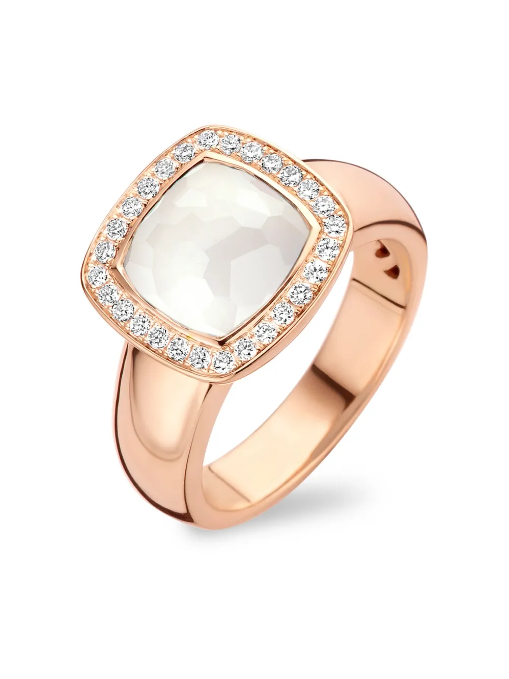 Tirisi Anello in oro rosa 18 carati con diamanti e quarzo | Anelli di alta gioielleria | Image 3
