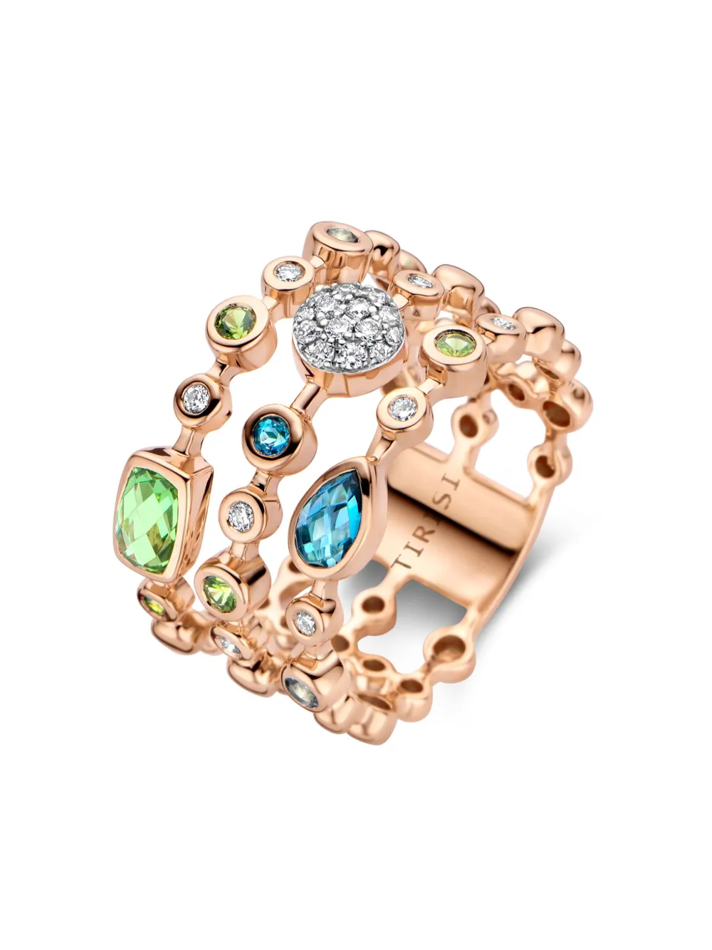 Tirisi Anello in oro rosa 18 carati con gemme | Image 2