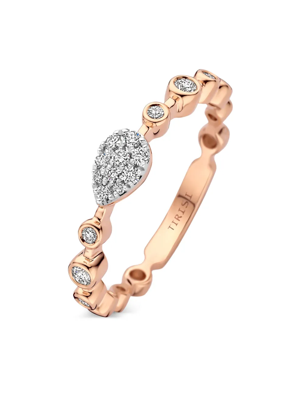 Tirisi Anello Venice Exclusive in oro rosa 18 carati con diamanti | Image 2