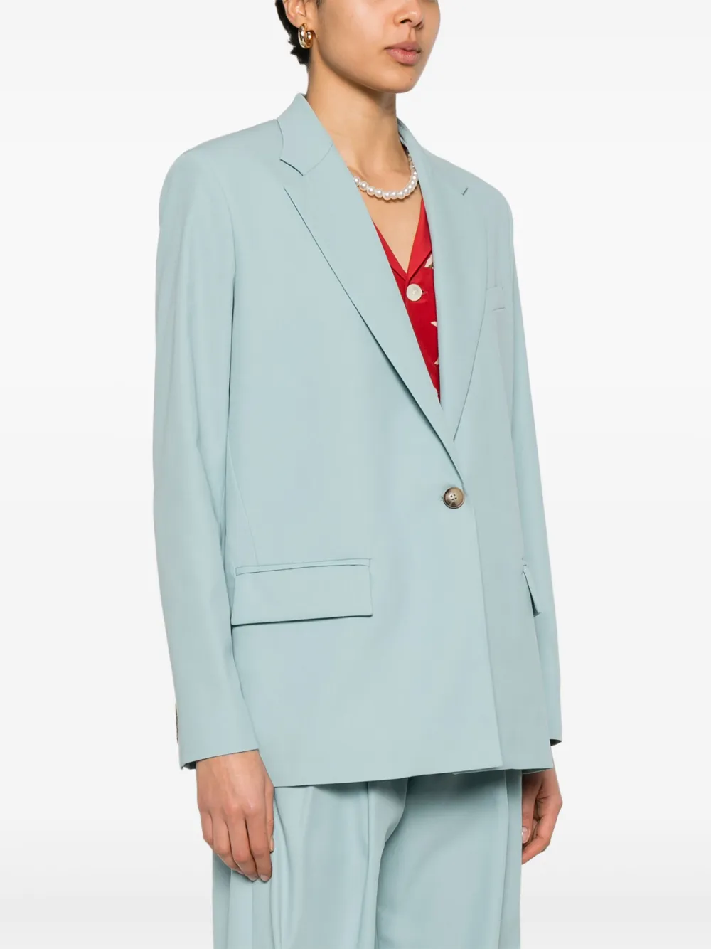 A Paper Kid Blazer met enkele rij knopen Groen