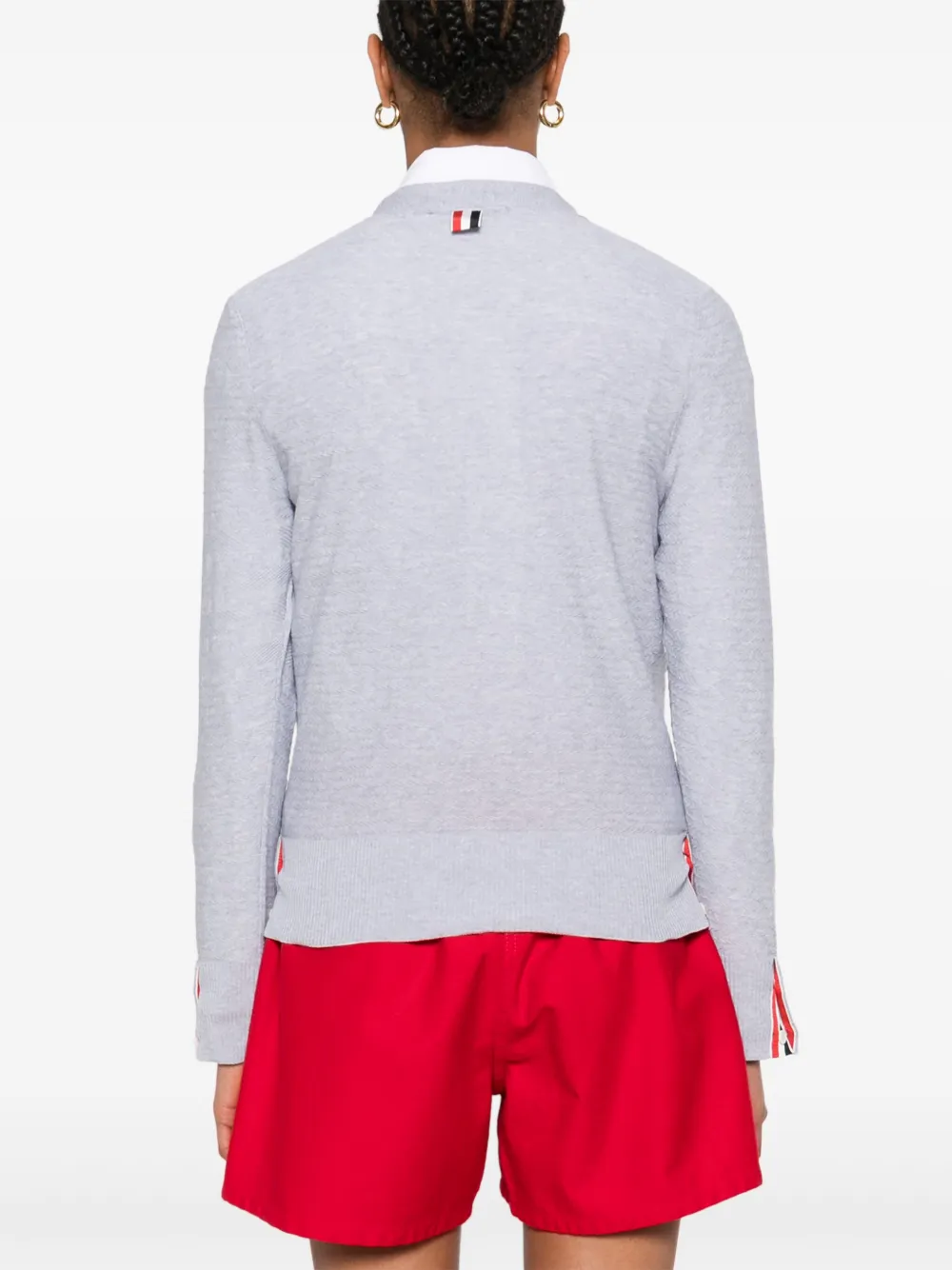 Thom Browne Kabelgebreid vest Grijs
