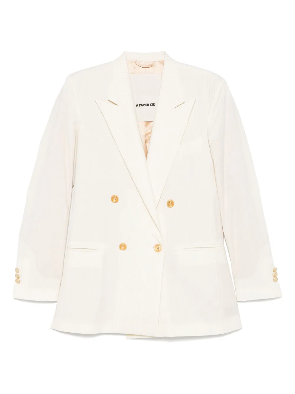 A Paper Kid Blazer met krijtstreep Beige