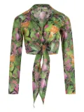 PARAMIDONNA jungle-print beach shirt - Green