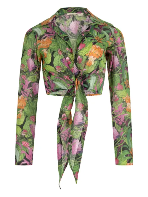 Chemise à imprimé jungle - PARAMIDONNA - Modalova