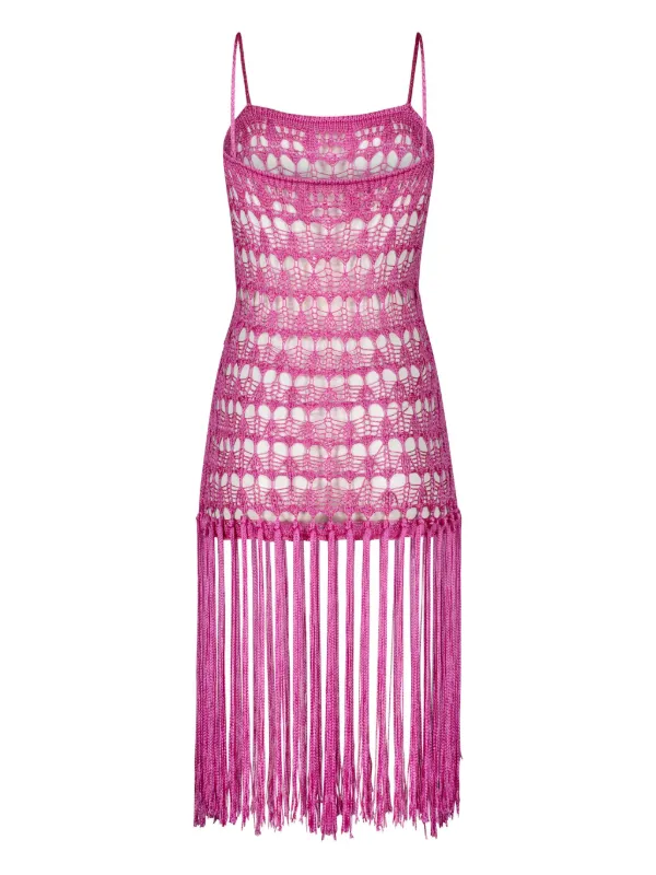 PARAMIDONNA Dahlia Crochet Dress | Pink | FARFETCH