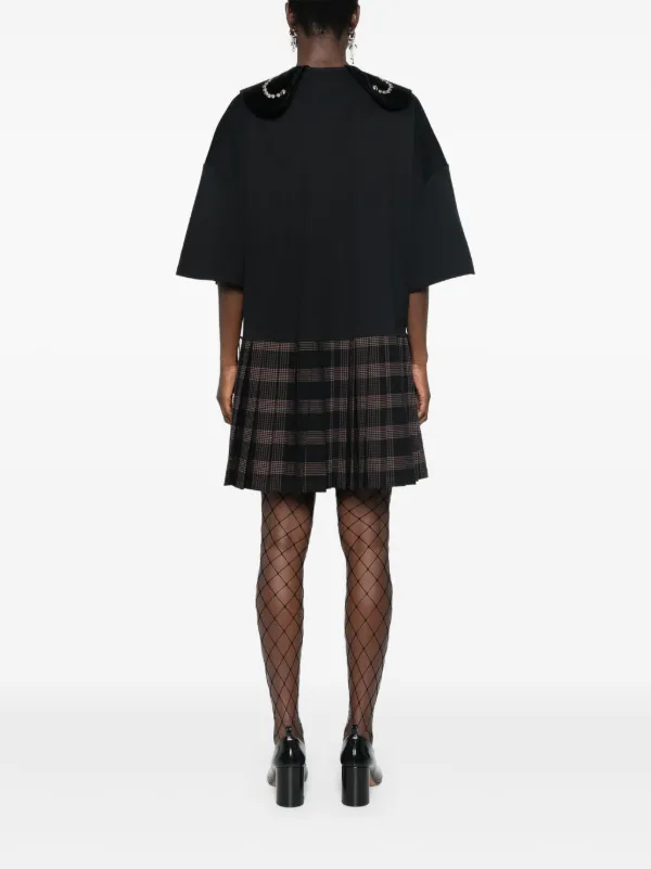 (K08268) CHOPOVA LOWENA Saltos ミニキルトドレス Chopova Lowena Saltos Studded Mini Kilt Dress - Bergdorf Goodman