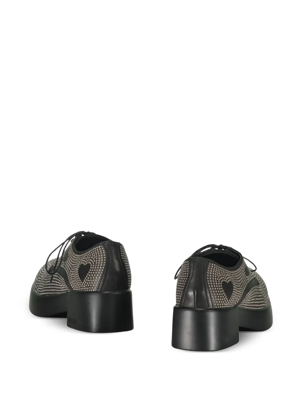 Moschino heart-detail studded shoes Black