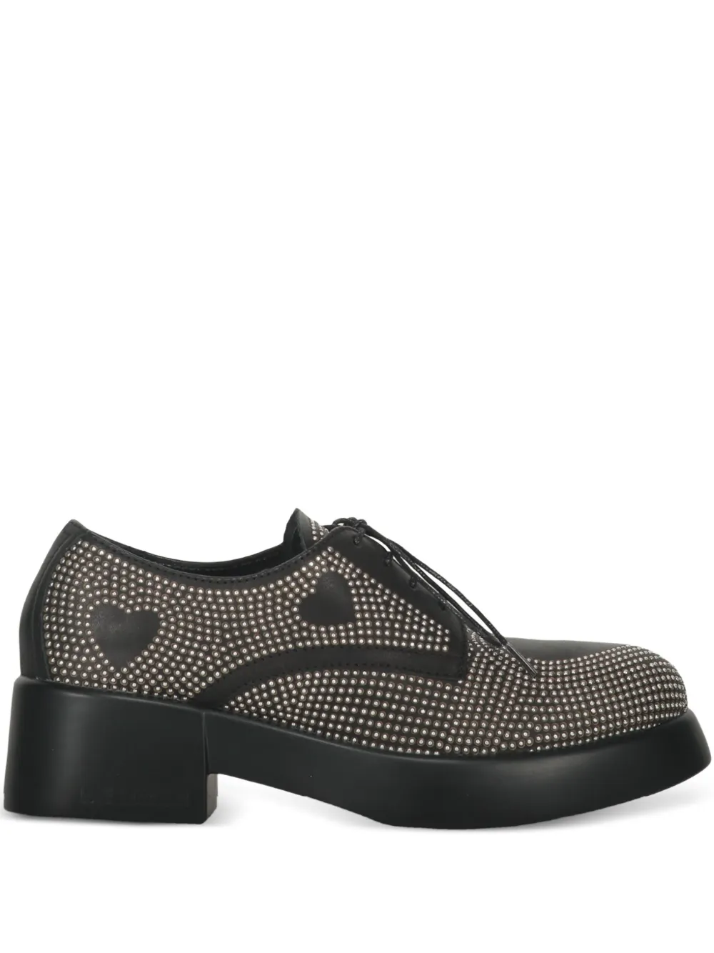Moschino heart-detail studded shoes Black