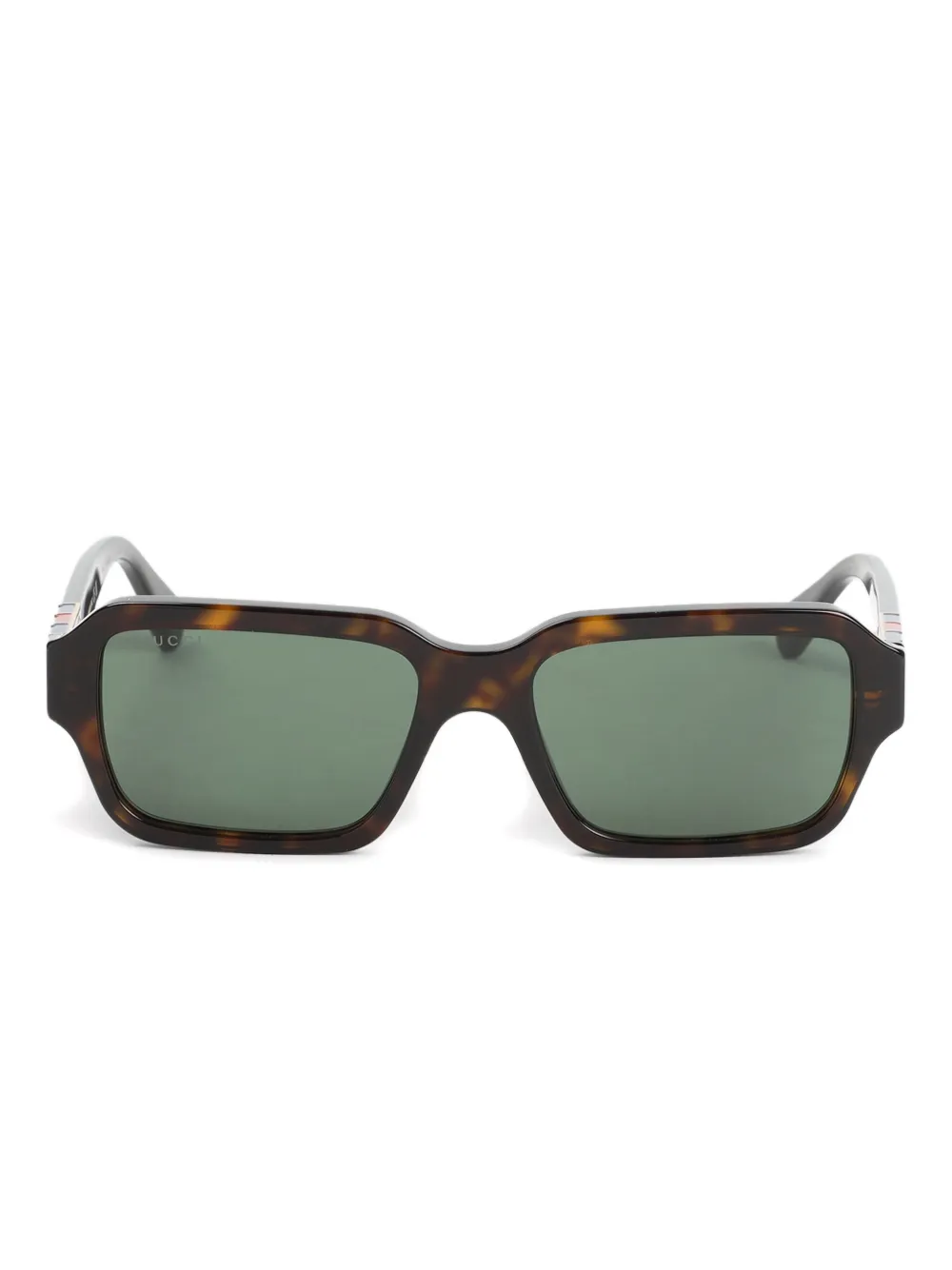 Gucci Eyewear Bril met rechthoekig montuur Bruin