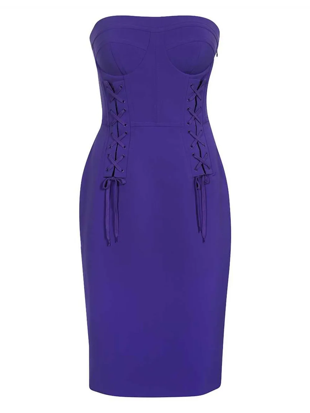 Moschino Midi-jurk met korset stijl Paars
