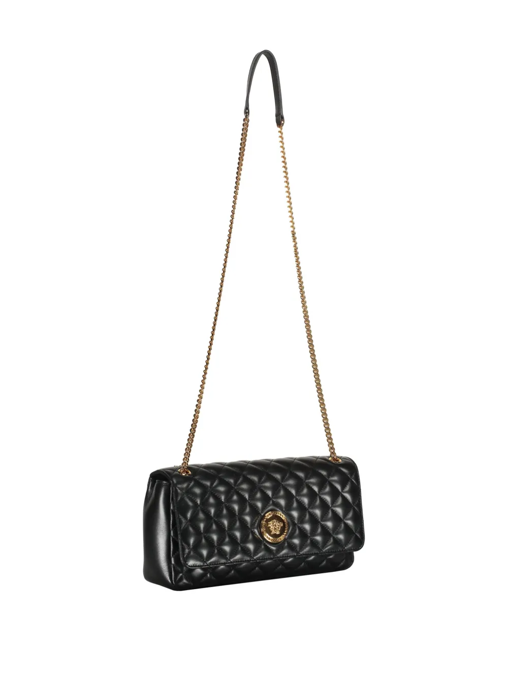 Versace Gewatteerde crossbodytas Zwart