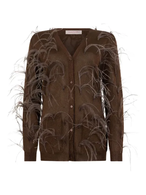 Valentino Garavani feather-embellished cardigan