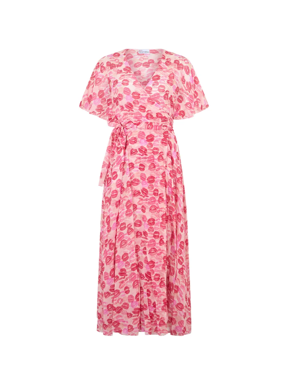 Valentino Garavani wrap floral-print midi dress - Pink