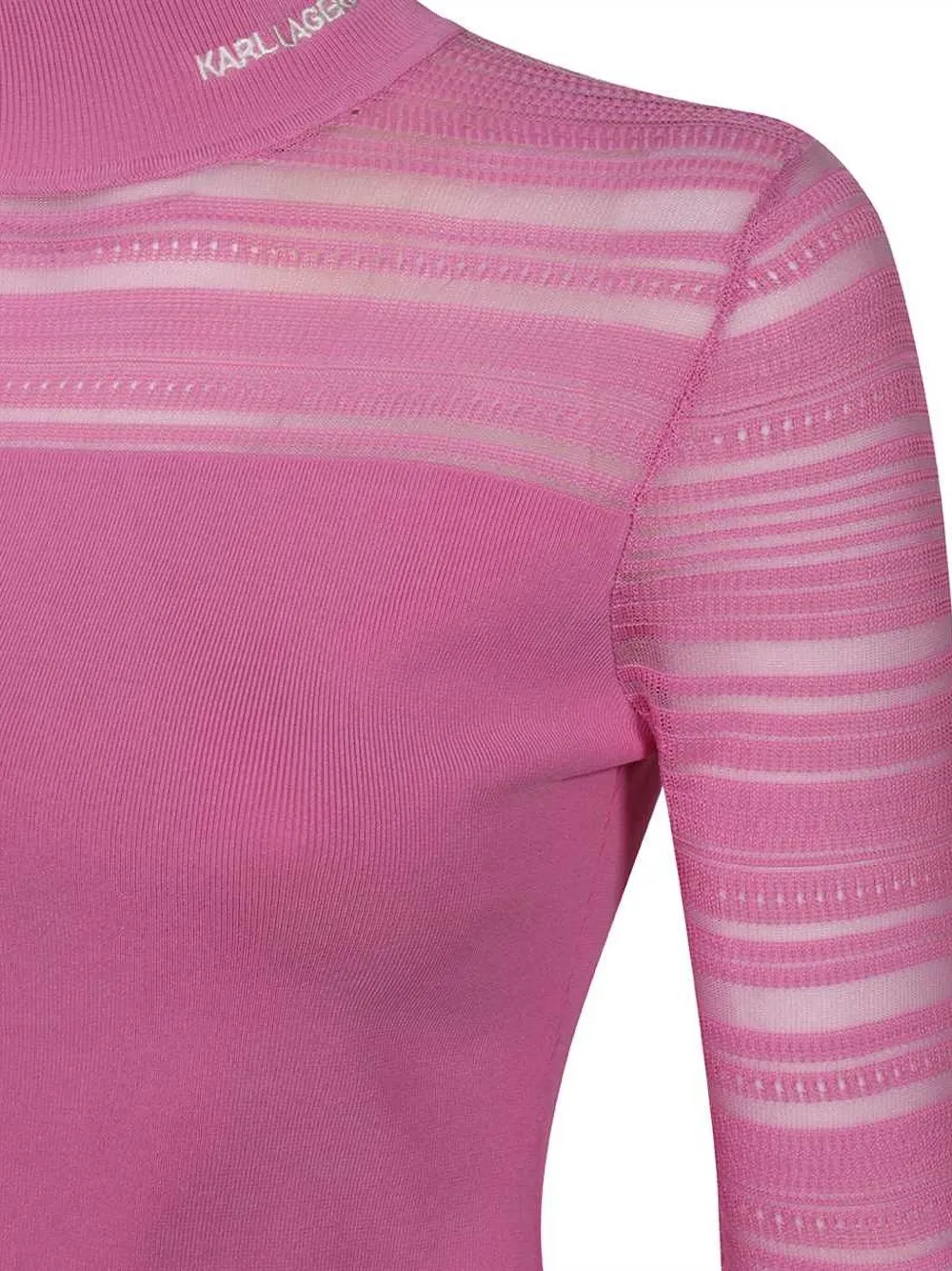 Karl Lagerfeld Trui met geborduurd logo Roze