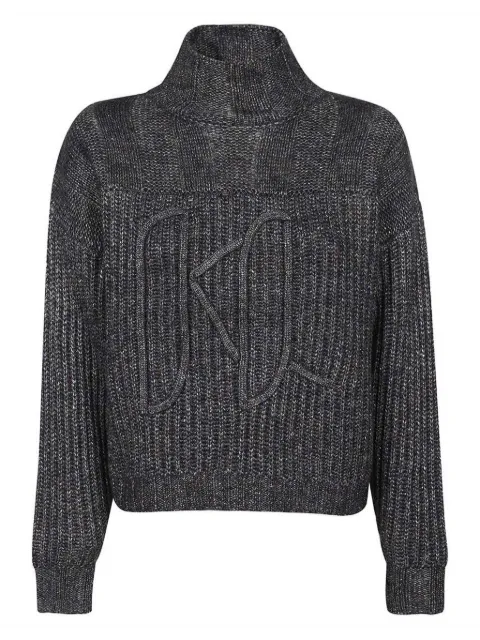 Karl Lagerfeld suéter con logo bordado