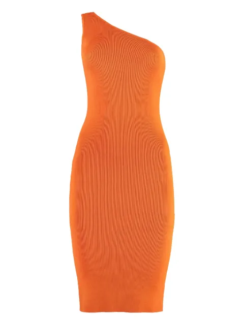 Yves Salomon vestido con hombro descubierto
