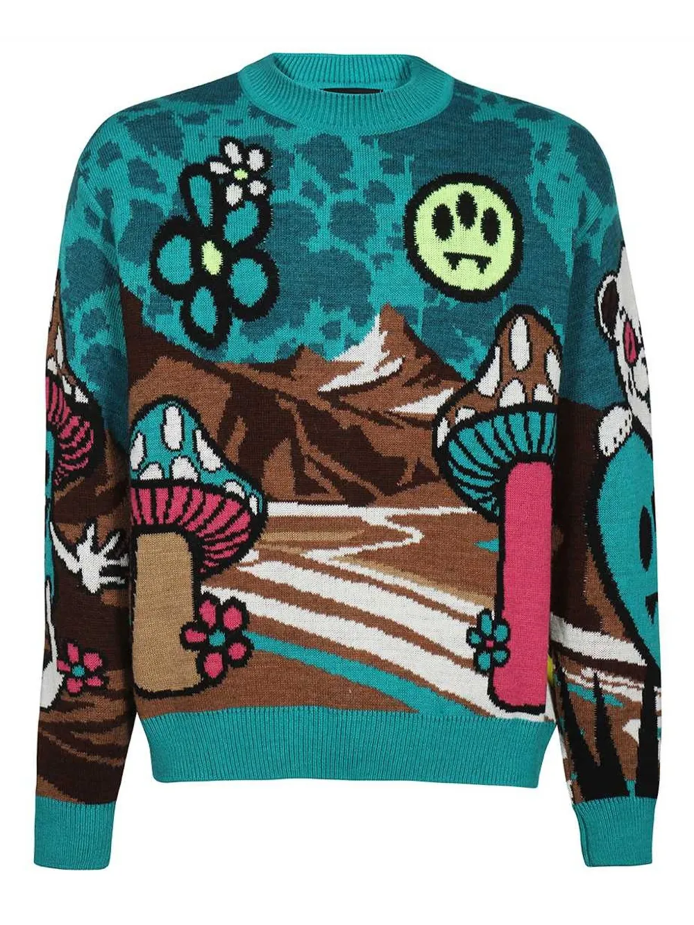 BARROW patterned jumper | Green | Image 1