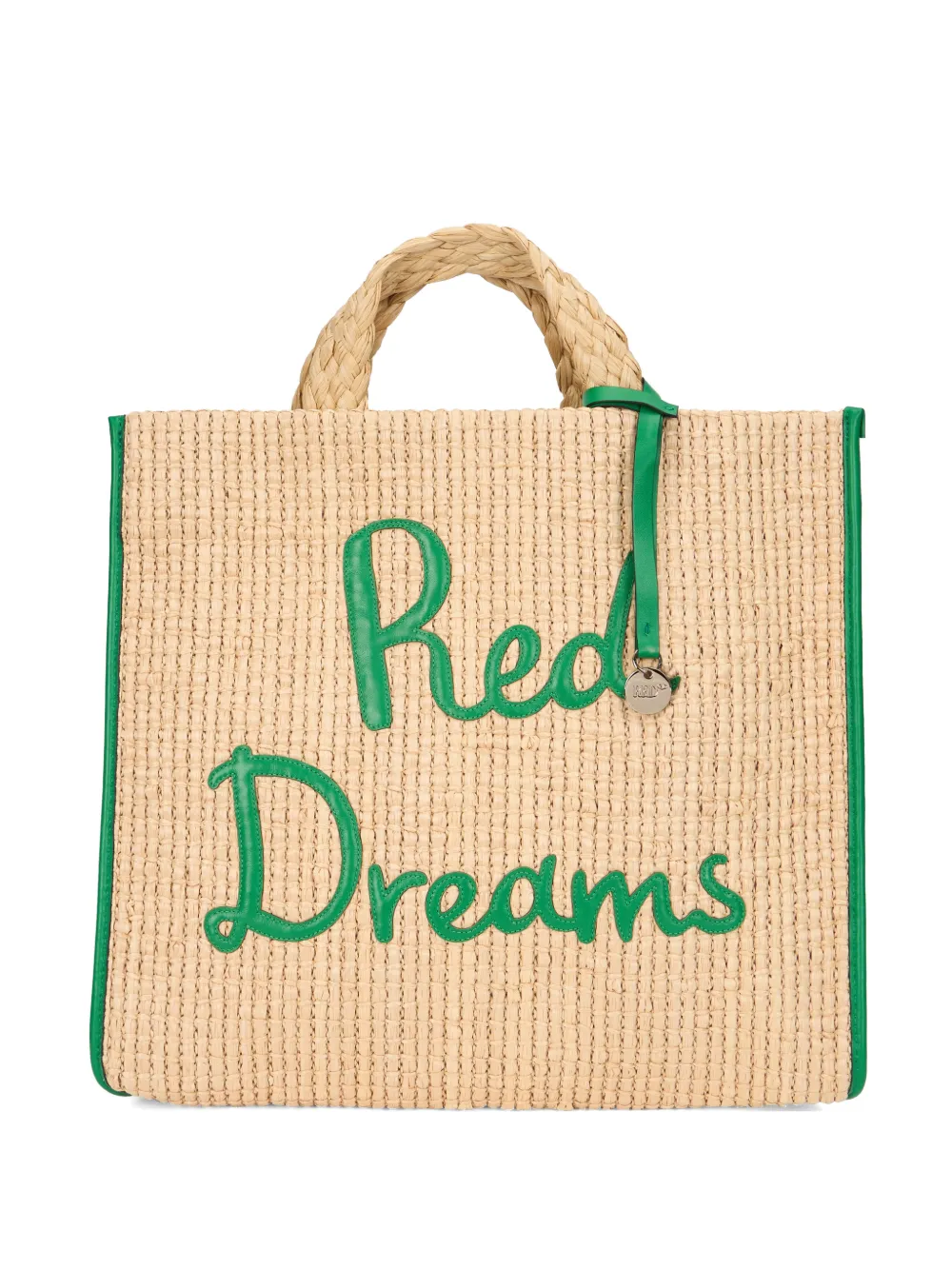 Valentino Garavani braided-handle charm tote bag - Neutrals