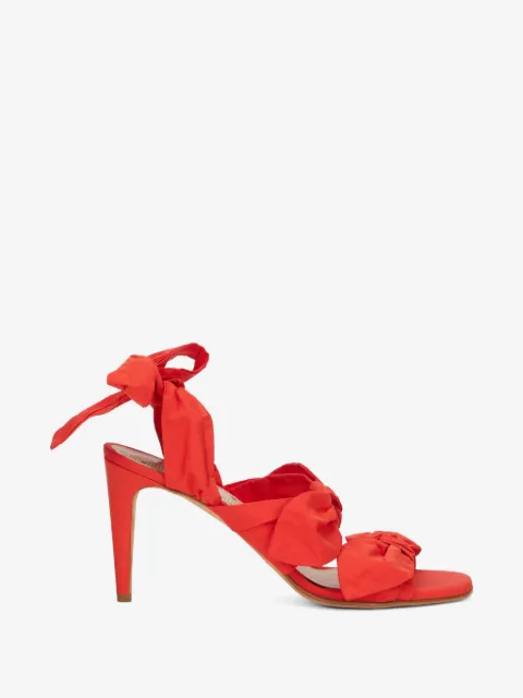RED(V) bow-detail sandals