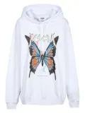 MSGM butterfly-print hoodie - White