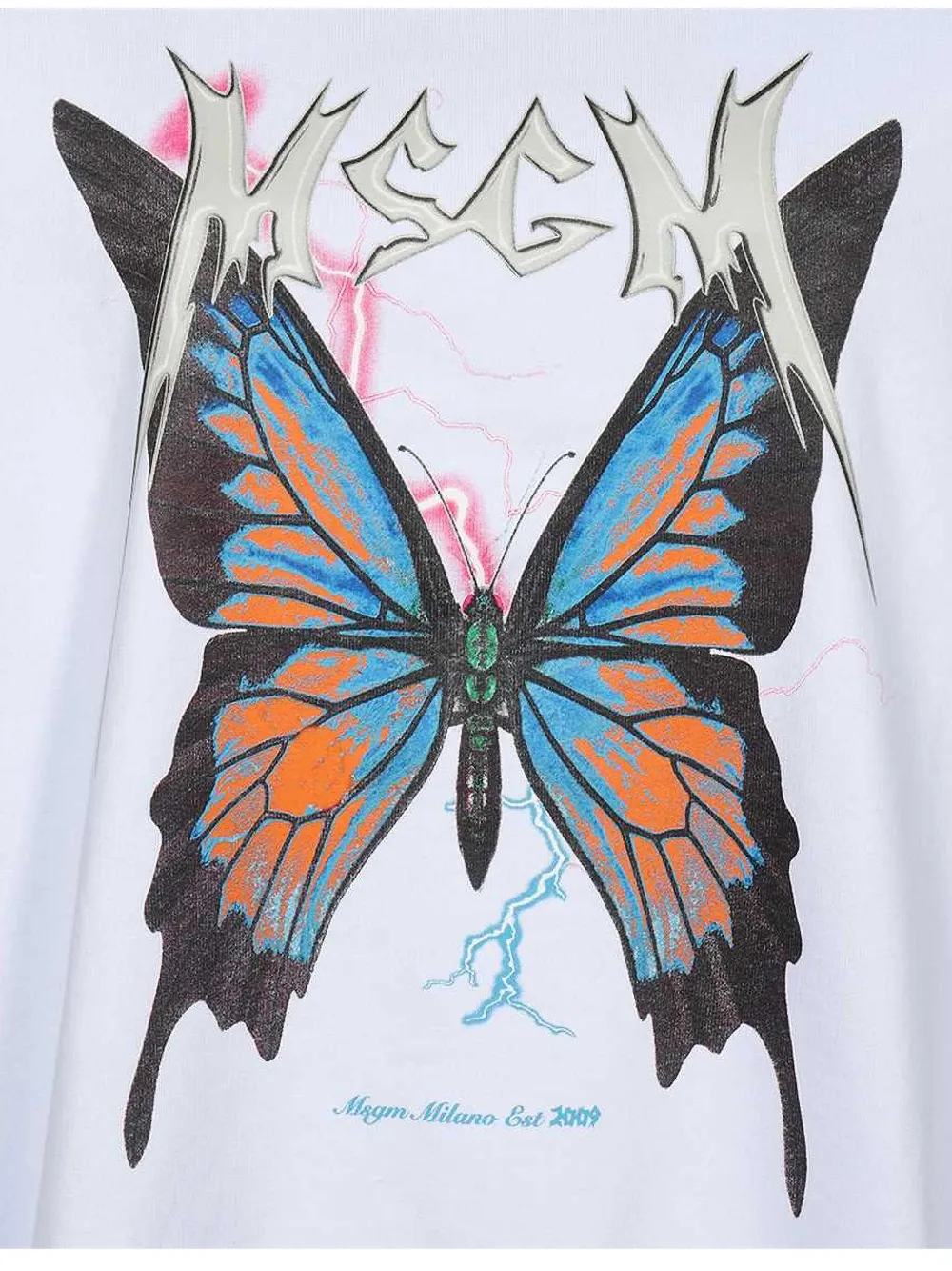 MSGM Hoodie met vlinderprint Wit