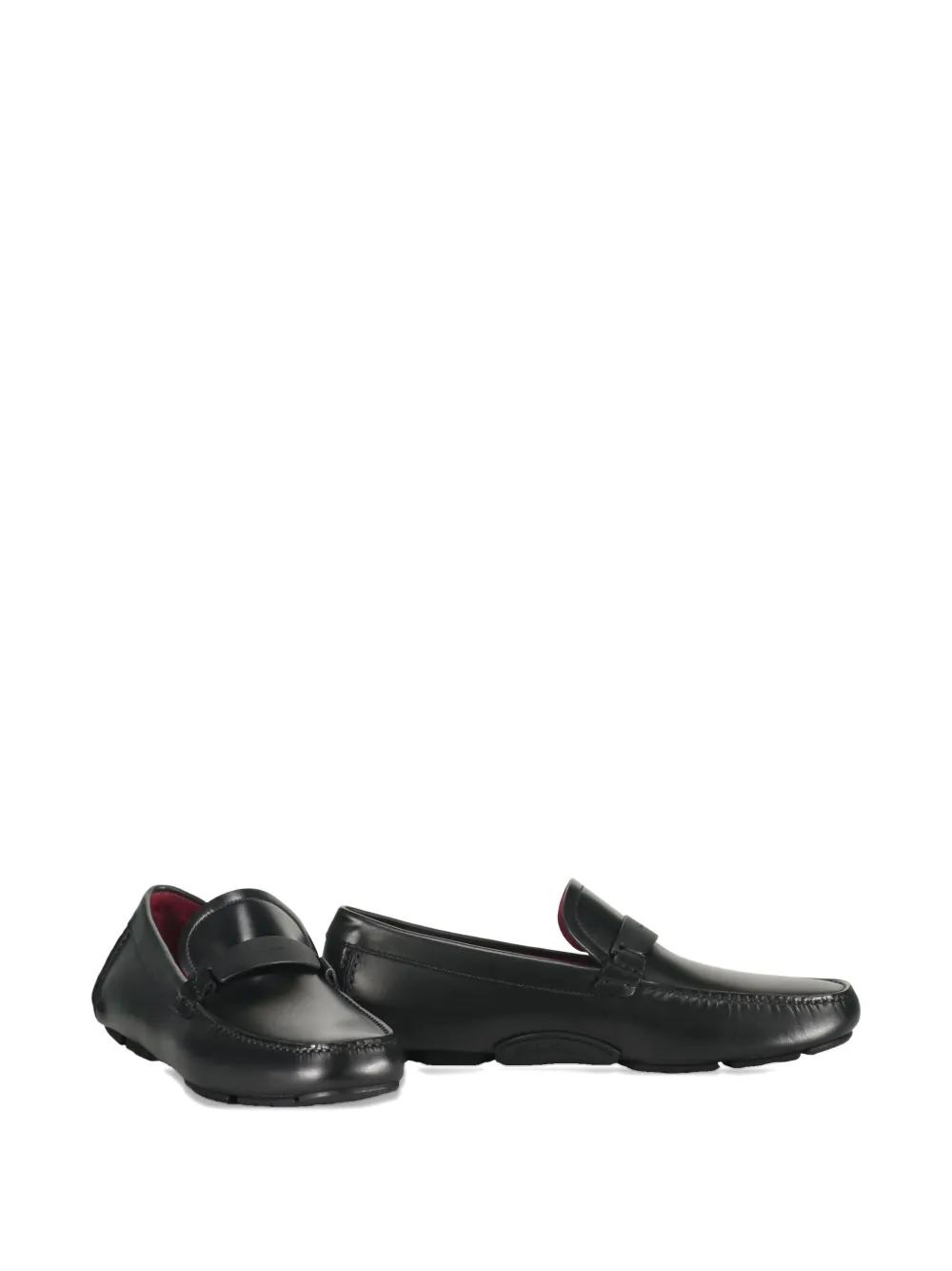 Ferragamo leather loafers Black