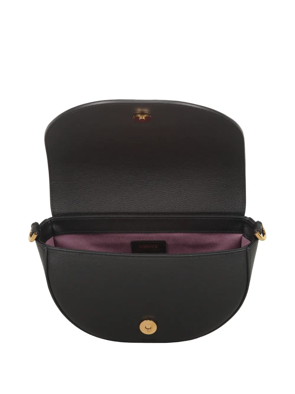 Versace Leren crossbodytas Zwart