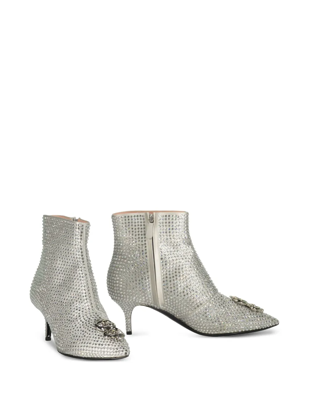 Moschino 60mm crystal-embellished kitten-heel ankle boots | Ankle Boots | Image 2