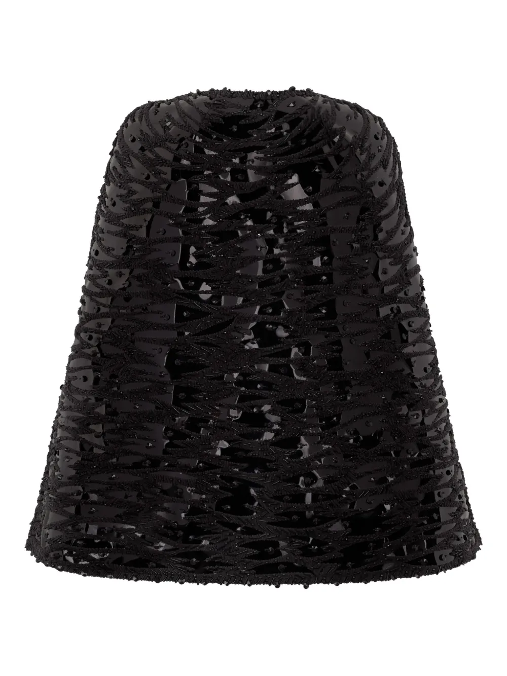 Valentino Garavani Verfraaide cape met ronde hals Zwart