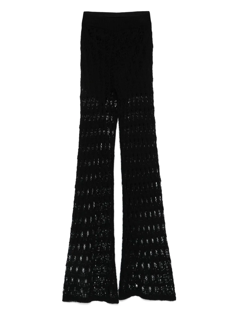 Roberto Collina lace-effect knitted trousers | Black | Image 1