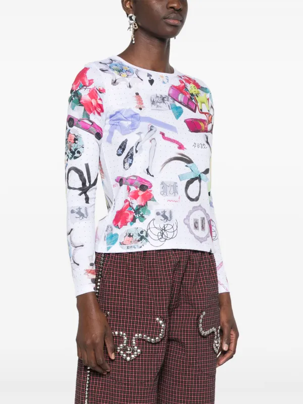 chopova lowena 花柄Tシャツ L Chopova Lowena What's In My Bag T-shirt | White | FARFETCH