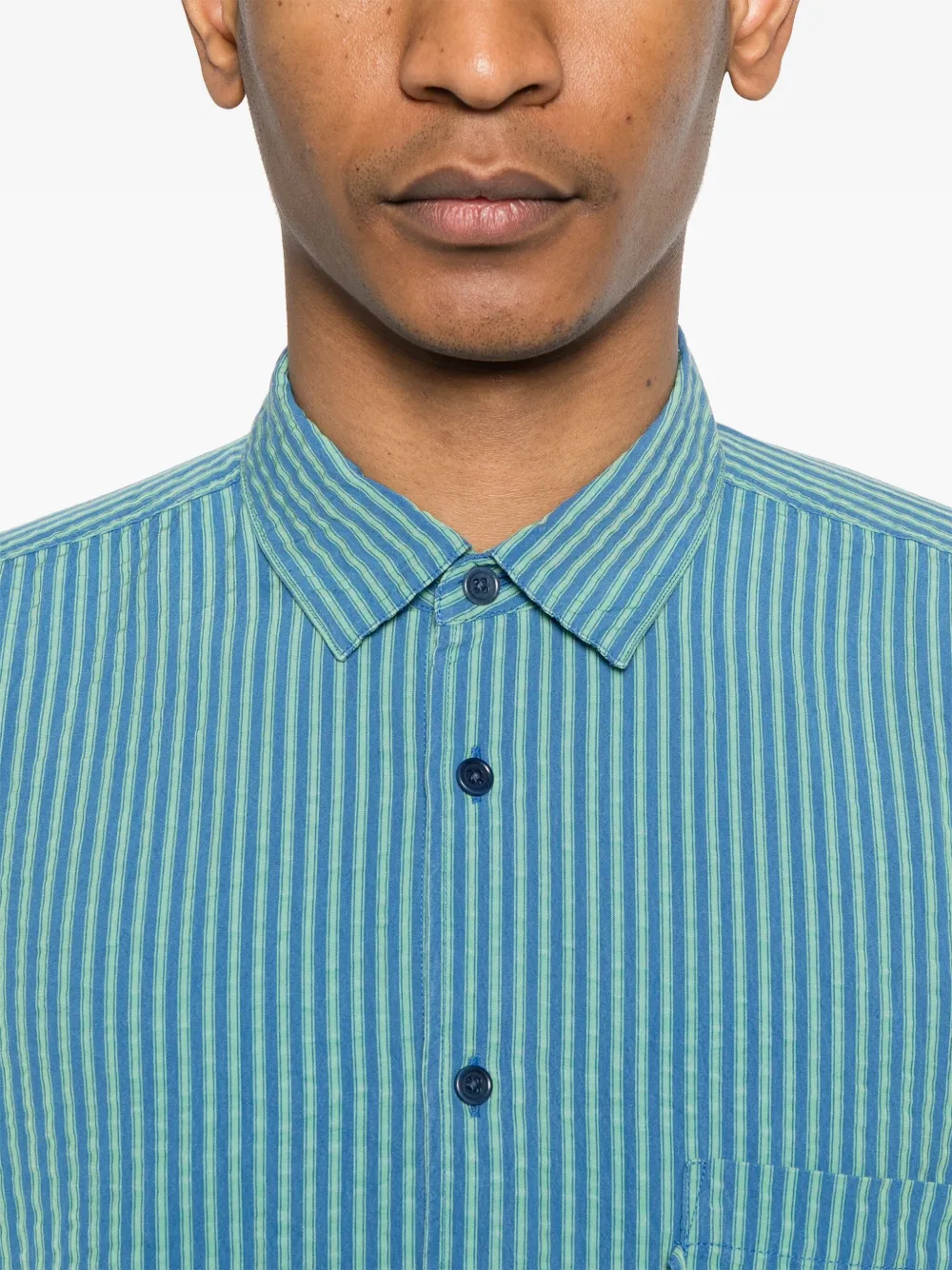 Ymc You Must Create Curtis Shirt In Blue
