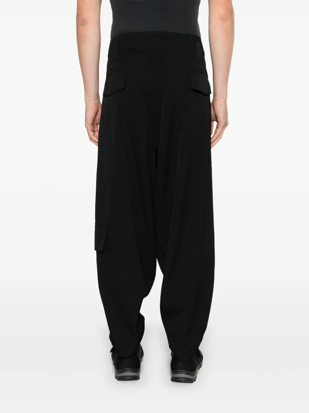 Yohji Yamamoto Wollen broek Zwart
