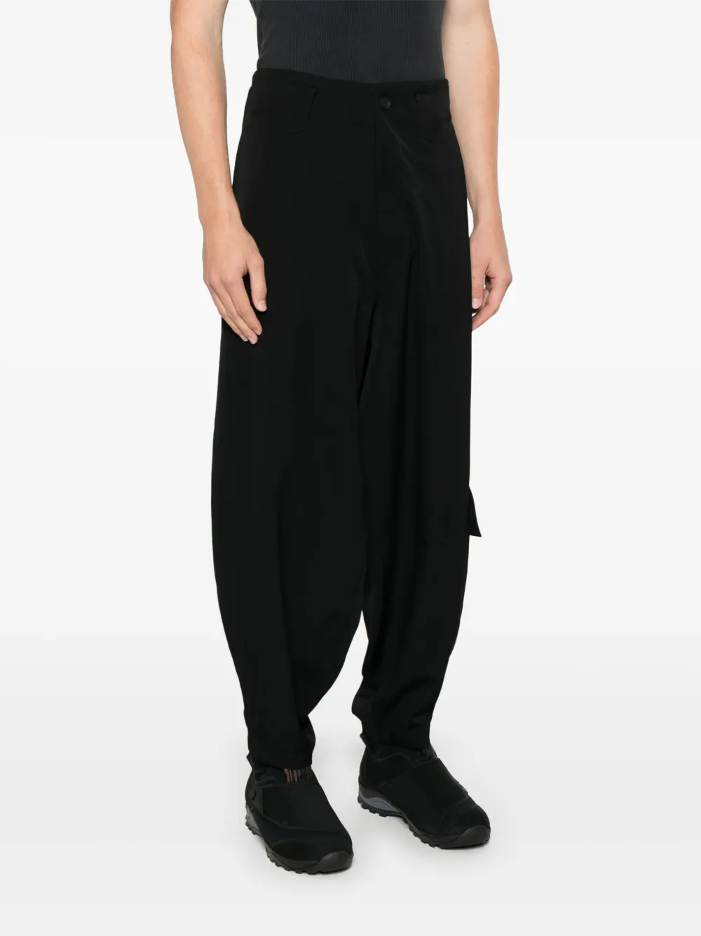 Yohji Yamamoto Wollen broek Zwart