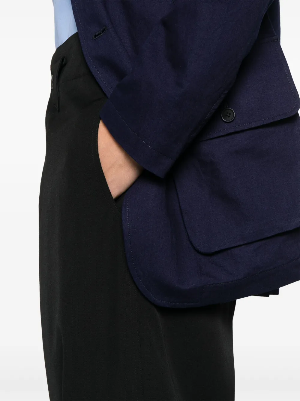 Yohji Yamamoto Wollen broek Zwart