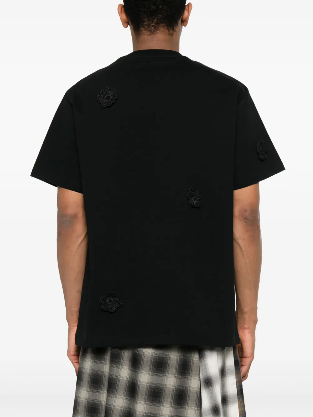 Song For The Mute T-shirt met Daisy-applicatie Zwart