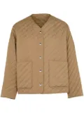 Yves Salomon patch-pocket padded jacket - Brown