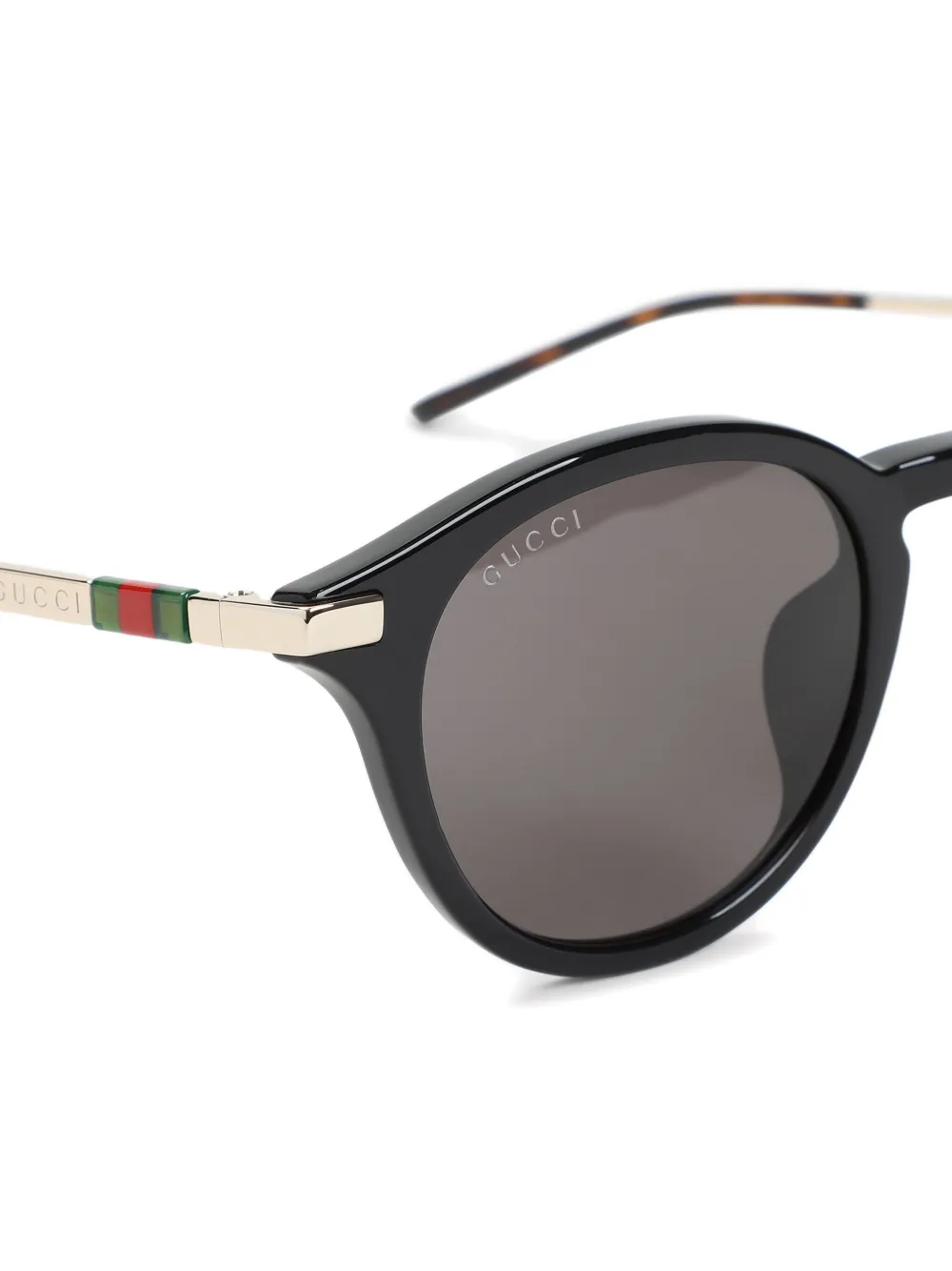 Gucci Eyewear Zonnebril met rond montuur Zwart